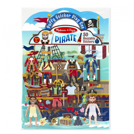 Játékok 50 RON alatt - Melissa & Doug Abtibilduri pufoase Piratii Melissa and Doug