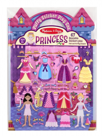 Játékok 4 éves kortól - Melissa & Doug Abtibilduri pufoase Printese Melissa and Doug