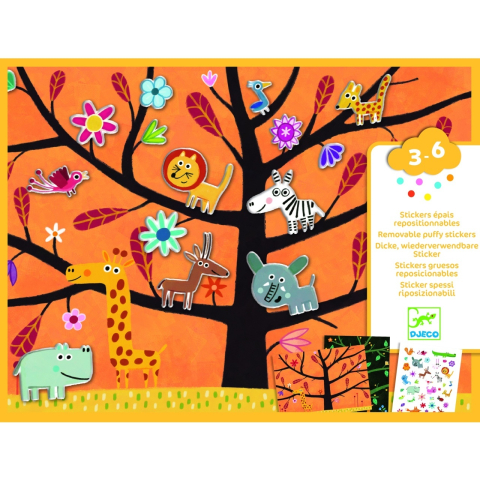 Abtibilduri repozitionabile cu animale, Djeco [4]