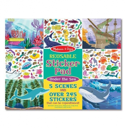 Baba ajándékok - Melissa & Doug Abtibilduri reutilizabile Viata acvatica