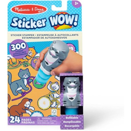 Jucarii 3-5 ani - Melissa & Doug-Activitati cu autocolante Sticker WOW Pisica