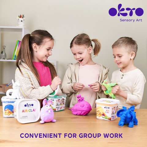 Okto-Air Clay pentru modelaj, 200g, Okto - Rosu [4]