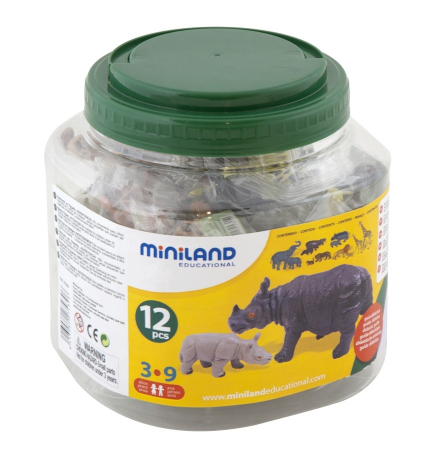 Miniland Animale salbatice cu puii set de 12 figurine - Miniland [1]