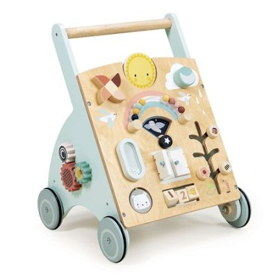 Oktató játékok - Antemergator cu activitati, din lemn premium - Sunshine Baby Activity Walker - Tender Leaf Toys