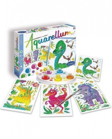 Sentosphere Aquarellum Junior Dinozauri - Tehnica sertisajului pe hartie velina [1]