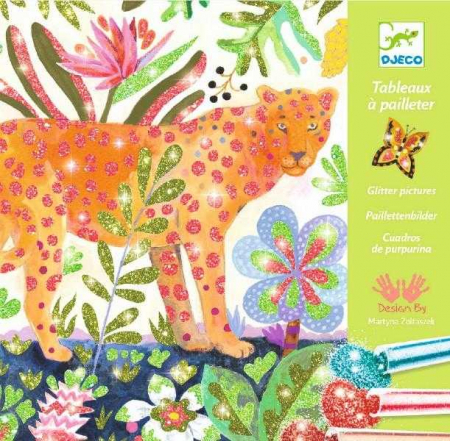 Rajzkészletek - Djeco-Set-lucru-manual-si-desen-cu-sclipici-Tropico