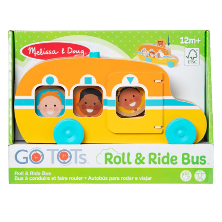 Oktató játékok - Melissa & Doug-Autobuz de jucarie din lemn cu accesorii colectia Rostogol GO TOTs