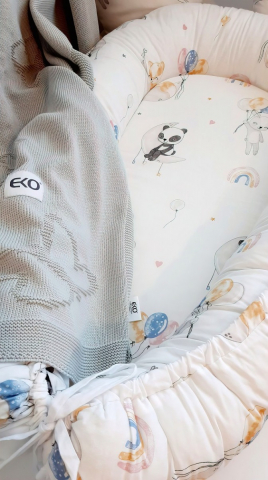 Baby nest din bumbac, Appekids, Balloons [4]