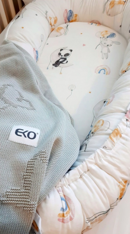 Baby nest din bumbac, Appekids, Balloons [2]