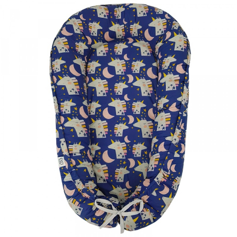 Játékok 0-12 hónaposoknak - Baby nest din bumbac, Appekids, Navy