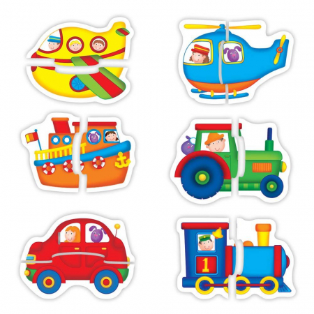 Cadouri botez - Galt-Baby-Puzzles-Set-de-6-puzzle-uri-Transport-2-piese