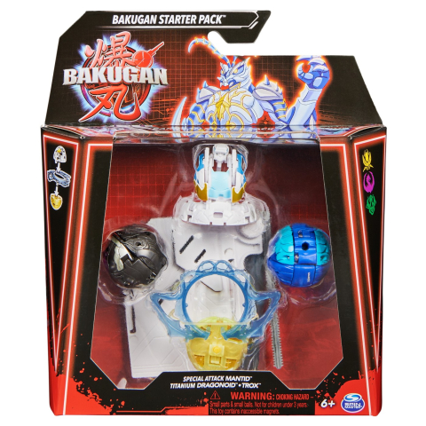 Oktató játékok - Bakugan Starter Pack Mantid, Titanium Dragonoid Si Trox