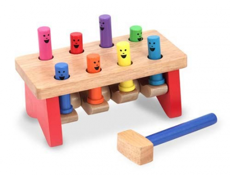 Finommotoros készséget fejlesztő játékok - Melissa-Doug-Banc-de-lucru-cu-ciocanel-Deluxe
