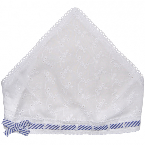 Jucarii 3-5 ani - Mayoral-Bandana alba cu broderie englezeasca (10261), 17 x 22 cm
