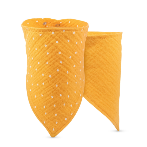 Bandana Din Muselina Cu Strat Dublu Baboo - 2 bucati, Portocaliu, 0 luni+ [1]