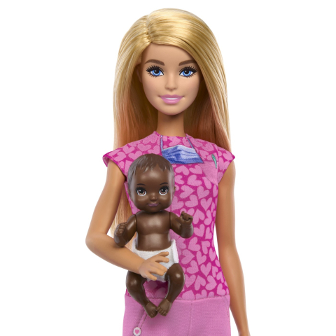 Barbie Cariere Set Mobilier Cu Papusa Doctor Pediatru Blonda [6]
