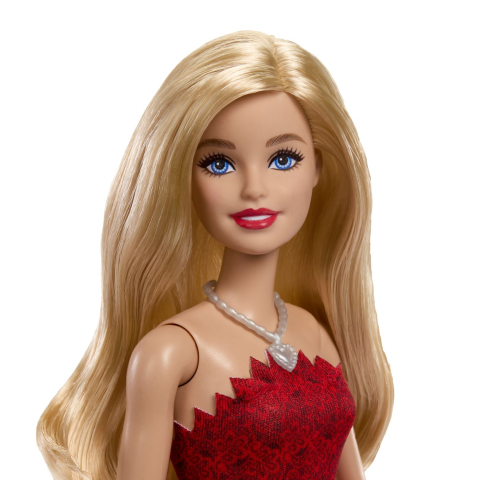 Barbie Papusa Barbie Colectie Aniversara 80 De Ani Blonda Cu Rochie Rosie Rubin [3]