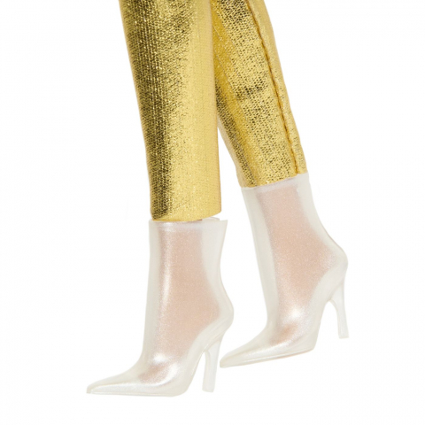 Barbie Papusa Barbie Fashionistas Blonda Cu Salopeta Aurie [6]