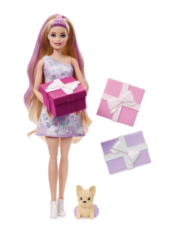 Mattel-Barbie Papusa Party Unboxed Reveal Blonda [1]