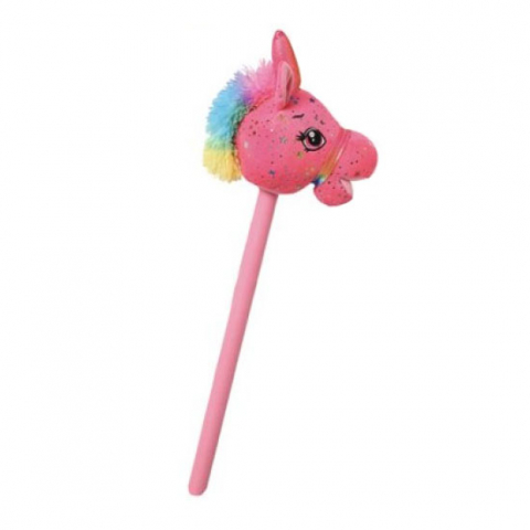 Jucarii 1-3 ani - Grupo Moya-Bat de calarit cu sunete, Unicorn fuxia, 75 cm