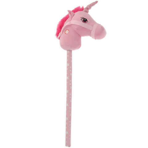 Jucarii 3-5 ani - Rusta-Bat de calarit cu sunete - Unicorn roz, 73 cm