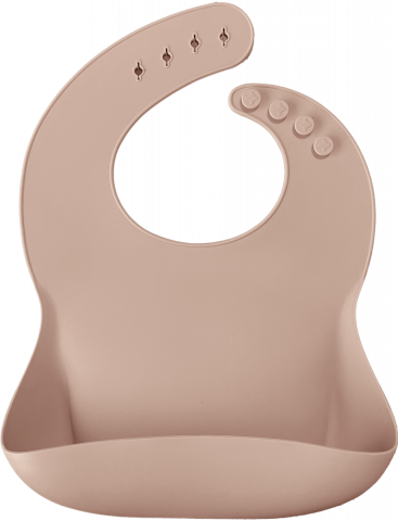 Játékok 0-12 hónaposoknak - Baveta Basic Bib Minikoioi, 100% Premium Silicone – Bubble Beige