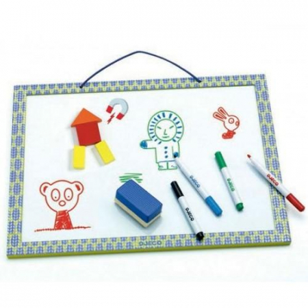 Számok és matematika játékok - Djeco-Tabla-magnetica-Set-desenat-si-colorat-pentru-copii