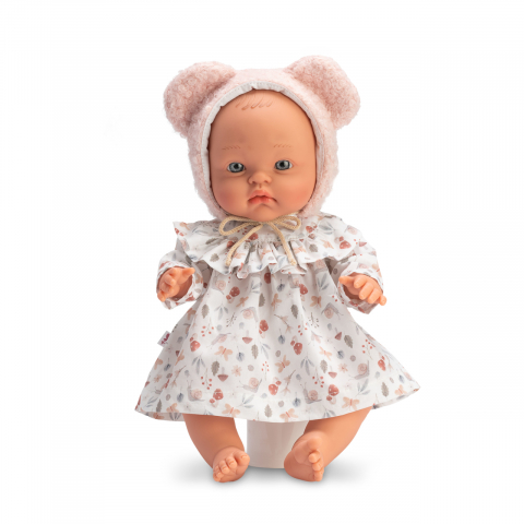 Jucarii 3-5 ani - Asivil-Bebelus Alex Cu Rochita Si Caciulita Cu Urechi 36cm