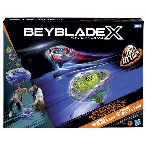 Jucarii educative - Hasbro- Beyblade X Set De Lupta Drop Atack Impact Drake 9-60Lr Si Hover Wyvern 3-85N
