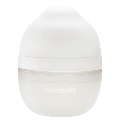 Mombella-Biberon Anticolici Mombella Breast-Like, 120ml, Tetina S flux lent, 100% Silicon, Ivory [1]