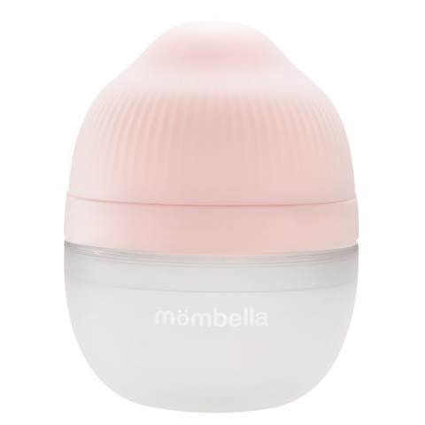 Biberon Anticolici Mombella Breast-Like, 120ml, Tetina S flux lent, 100% Silicon, Old Roze [1]