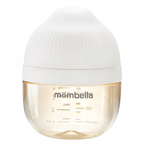 Mombella-Biberon Anticolici Mombella Breast-Like, 120ml, Tetina S flux lent, PPSU, Ivory [1]