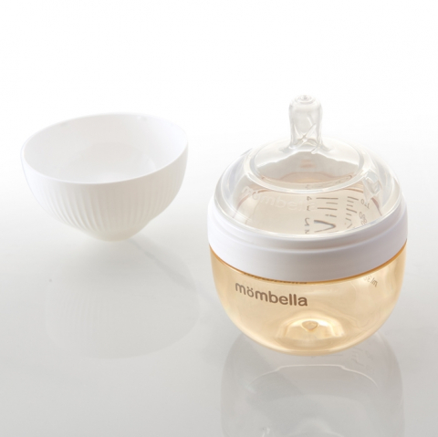 Mombella-Biberon Anticolici Mombella Breast-Like, 120ml, Tetina S flux lent, PPSU, Ivory [4]