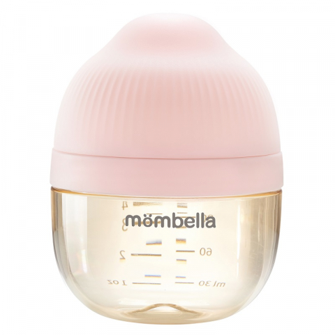 Mombella-Biberon Anticolici Mombella Breast-Like, 120ml, Tetina S flux lent, PPSU, Old Roze [1]