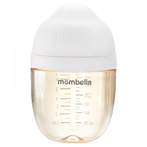 Mombella-Biberon Anticolici Mombella Breast-Like, 210ml, Tetina M flux mediu, PPSU, Ivory [1]