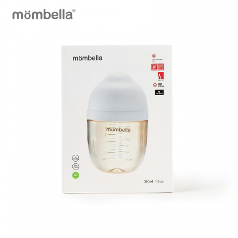 Biberon Anticolici Mombella Breast-Like, 300ml, Tetina 360Ã‚Â° XL Flux Consistent, PPSU, Ivory [3]