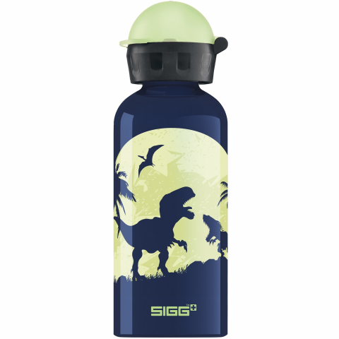 Jucarii 3-5 ani - Sigg-Bidon din aluminiu Glow Moon Dinos, 0.4l