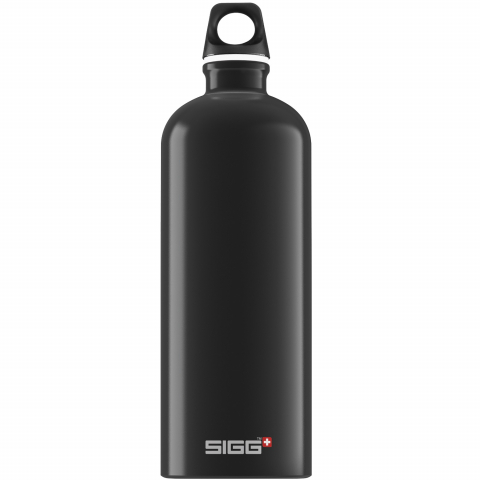 Játékok 3-5 éveseknek - Bidon din aluminiu Traveller Black, 1l