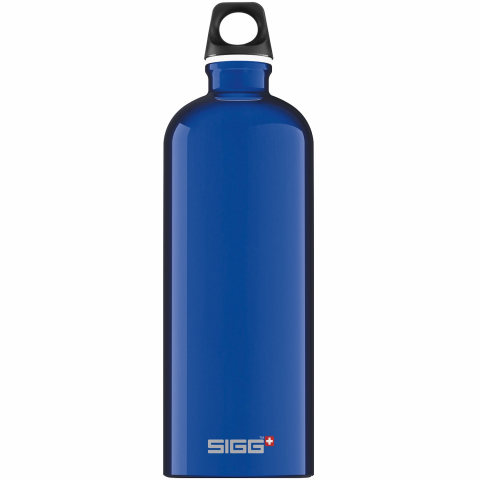 Játékok 3-5 éveseknek - Bidon din aluminiu Traveller Dark Blue, 1l
