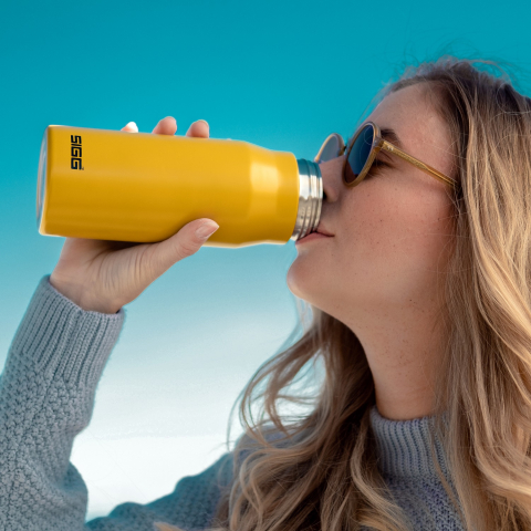 Bidon din otel inoxidabil Explorer Mustard, 1l [4]