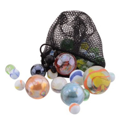 Jucarii 3-5 ani - UP Int'l-Bile multicolore din sticla, 14 - 35 mm, 500 grame