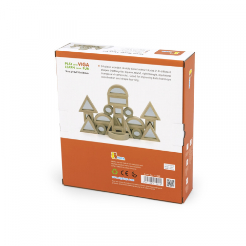 Játékok 3-5 éveseknek - Blocuri oglinzi, 24 buc, Viga