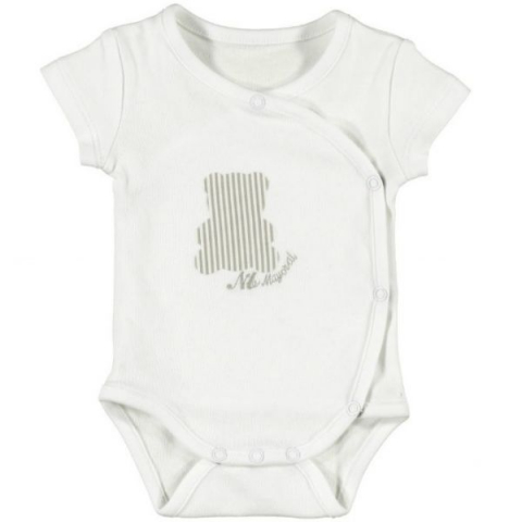 Jucarii 0-1 ani - Body crem cu maneca scurta (1701), 6-9 luni, 75 cm