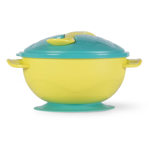 Bol Galben Cu Ventuza, Capac Si Lingurita Baboo 6 luni+ [3]