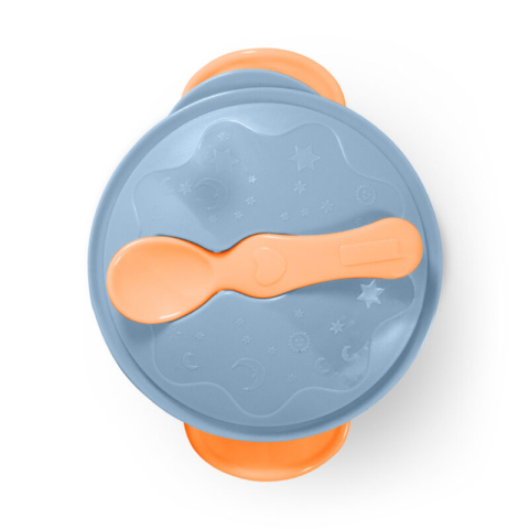 Bol Portocaliu Cu Ventuza, Capac Si Lingurita Baboo 6 luni+ [6]