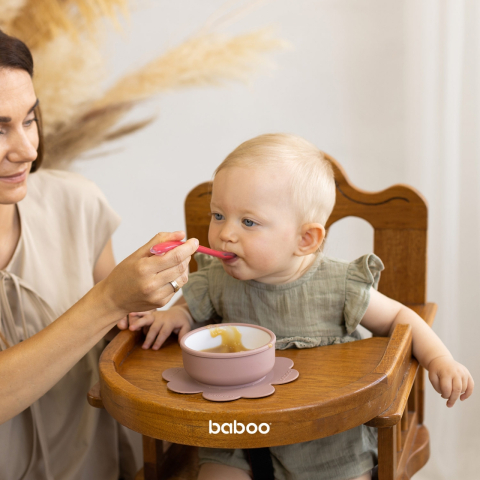 Bol Silicon cu Ventuza Baboo - roz, 6 luni+ [1]