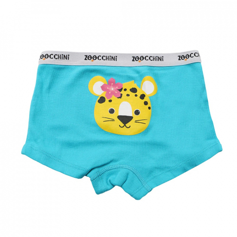 Boxeri din bumbac organic, pentru fete, Zoocchini Flower Power, 5-6 ani - set 3 buc [2]