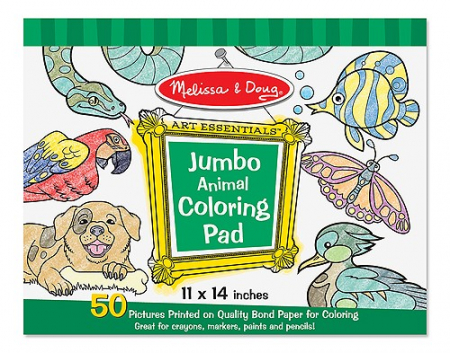 Játékok 50 RON alatt - Melissa & Doug Caiet jumbo cu planse pentru colorat Animale Melissa and Doug