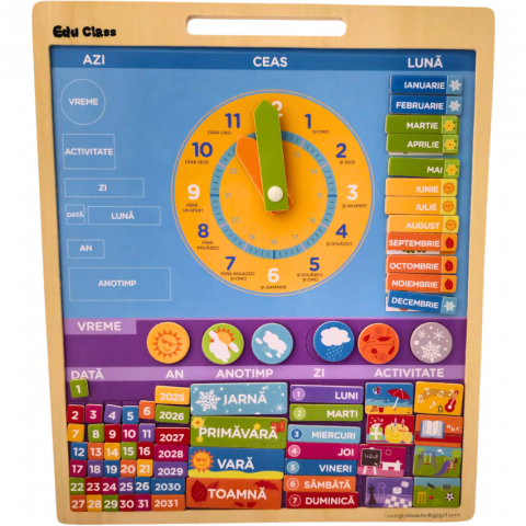 Jucarii 3-5 ani - BigJigs-Calendar-magnetic-vremea-limba-romana
