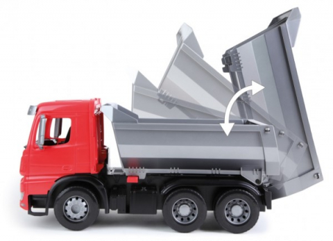 Cadouri botez - Camion-cu-basculanta-Mercedes-Arocs-Worxx-din-plastic-45-cm-Lena